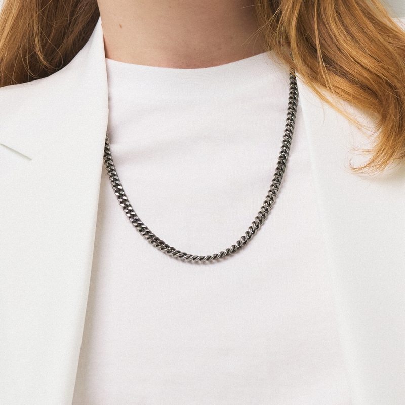 체인 목걸이 블랙유화 CLEF BB CHAIN NEC | 49,700원 | 아몬즈 주얼리